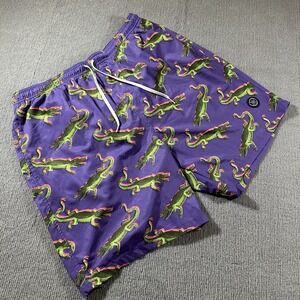 Brooklyn Cloth Kent Ave Volley‎ Trunks Purple Electric Alligators Mens XL Mesh